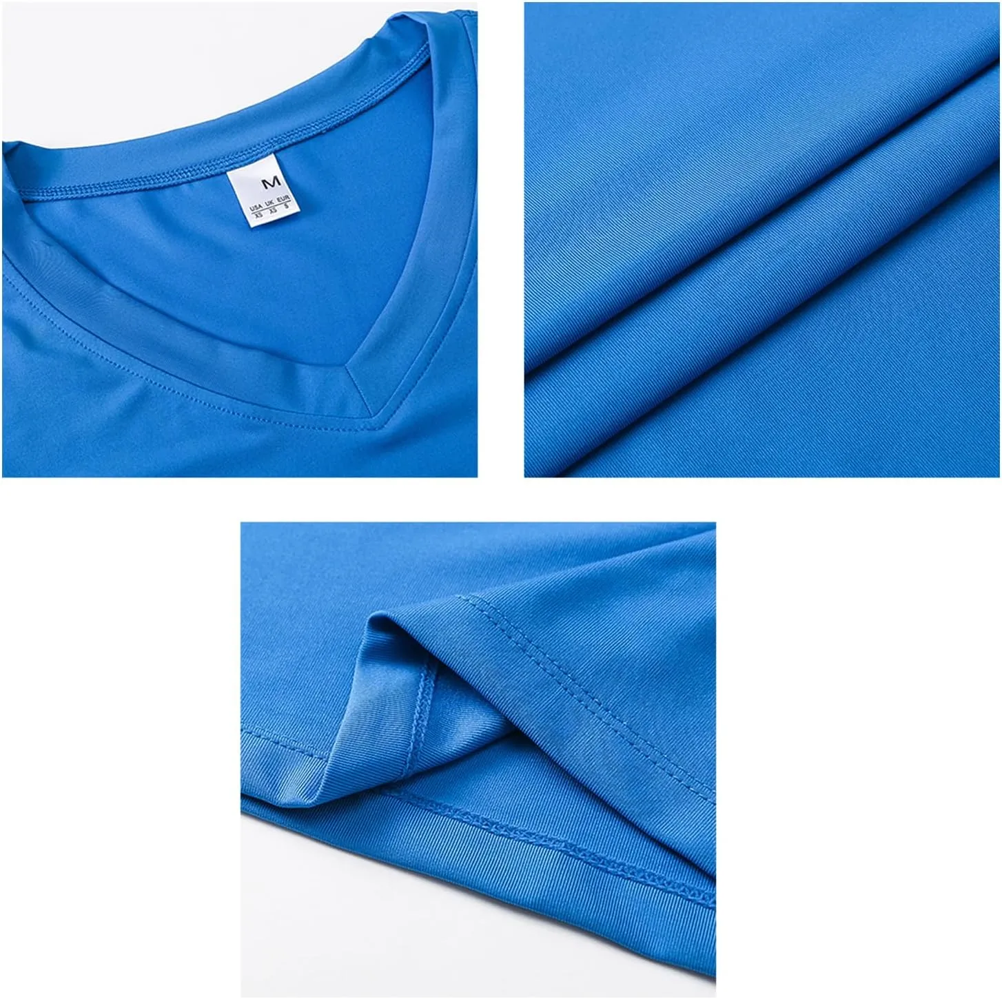 2pack Men's Compression Shirts V-Neck Short Sleeve Athletic T-Shirt Outdoor Running Quick Dry