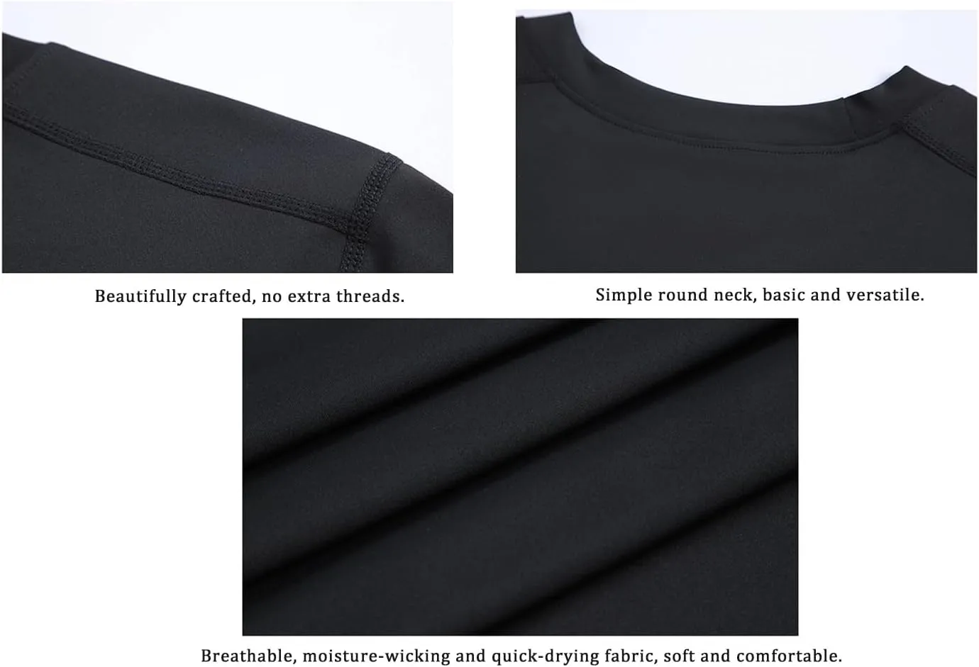 2pack Men's Compression Shirts V-Neck Short Sleeve Athletic T-Shirt Outdoor Running Quick Dry