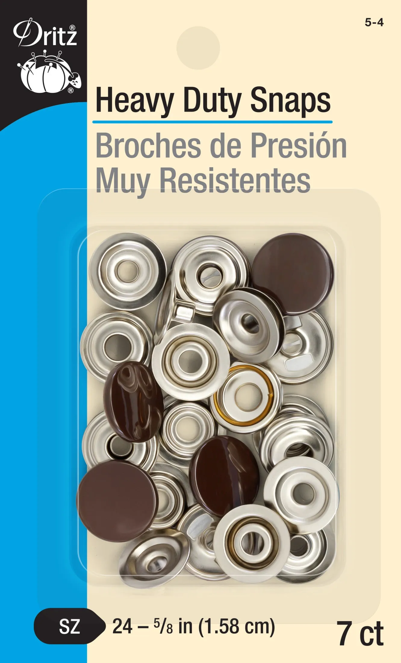 5/8" Heavy Duty Snaps, 7 Sets