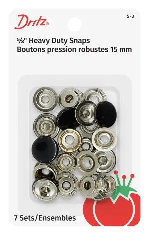 5/8" Heavy Duty Snaps, 7 Sets