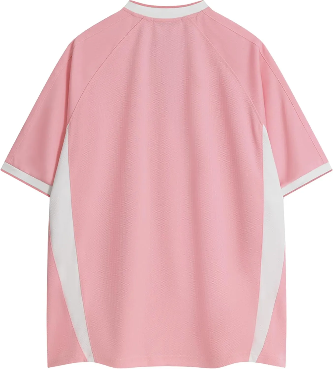 Aelfric Eden Jersey Shirts Women Oversized Mesh V Neck Graphic Tees Y2k Color Block Short Sleeve T Shirt Tops