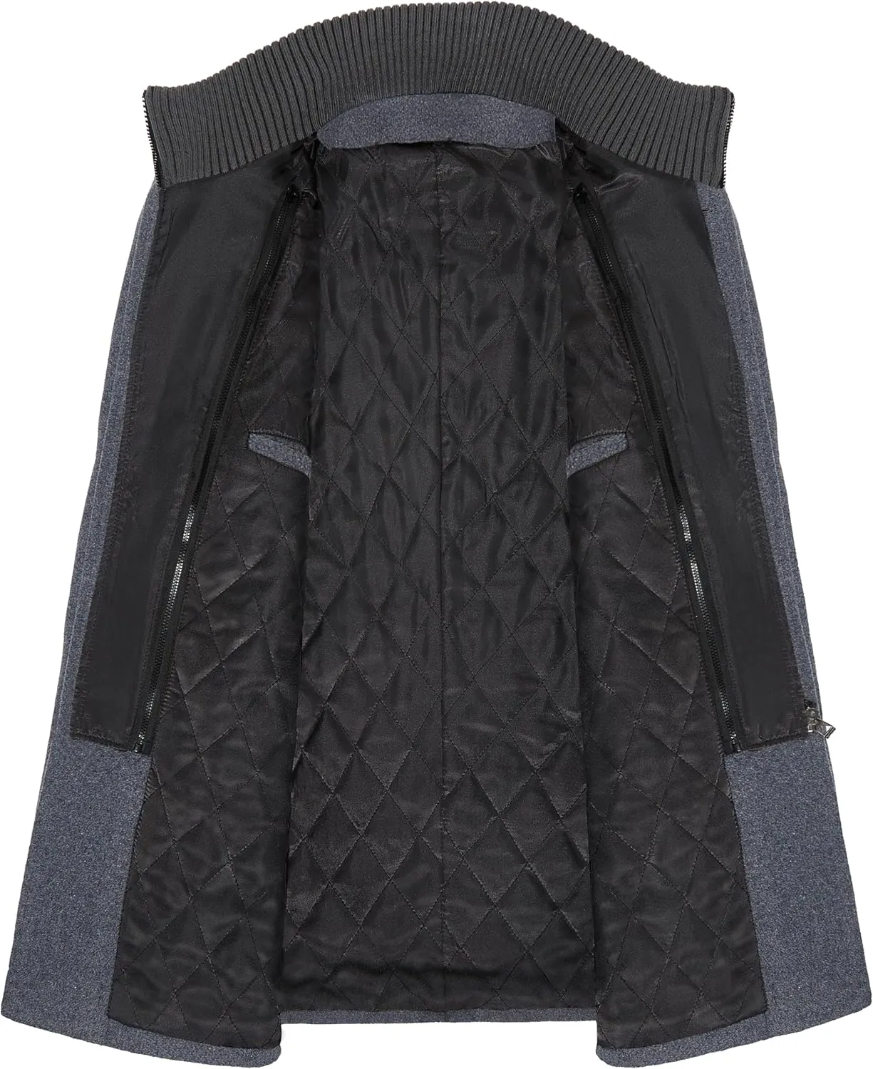 APTRO Men's Pea Coat Wool Jacket Windbreaker Single Breasted Winter Coat