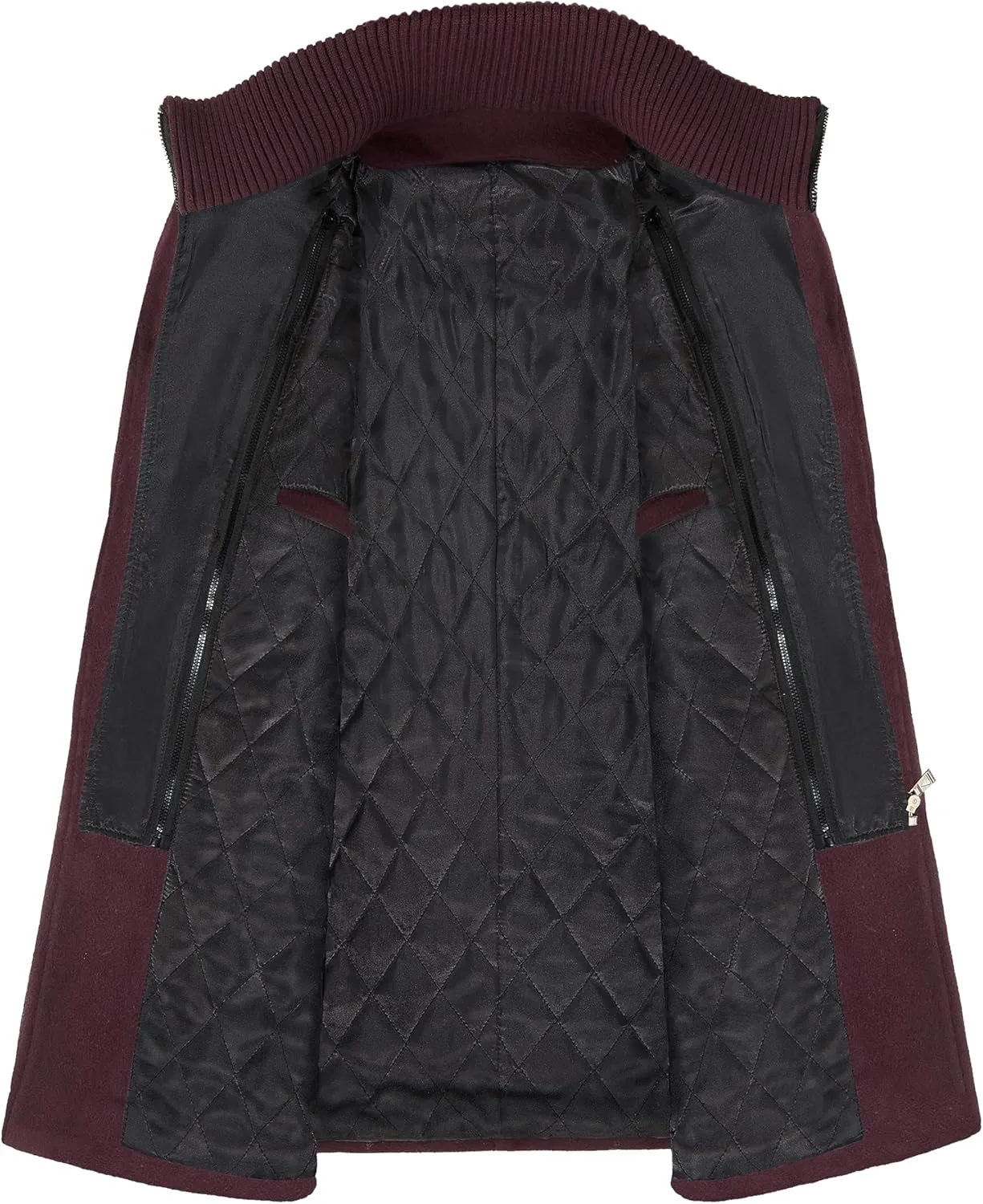 APTRO Men's Pea Coat Wool Jacket Windbreaker Single Breasted Winter Coat