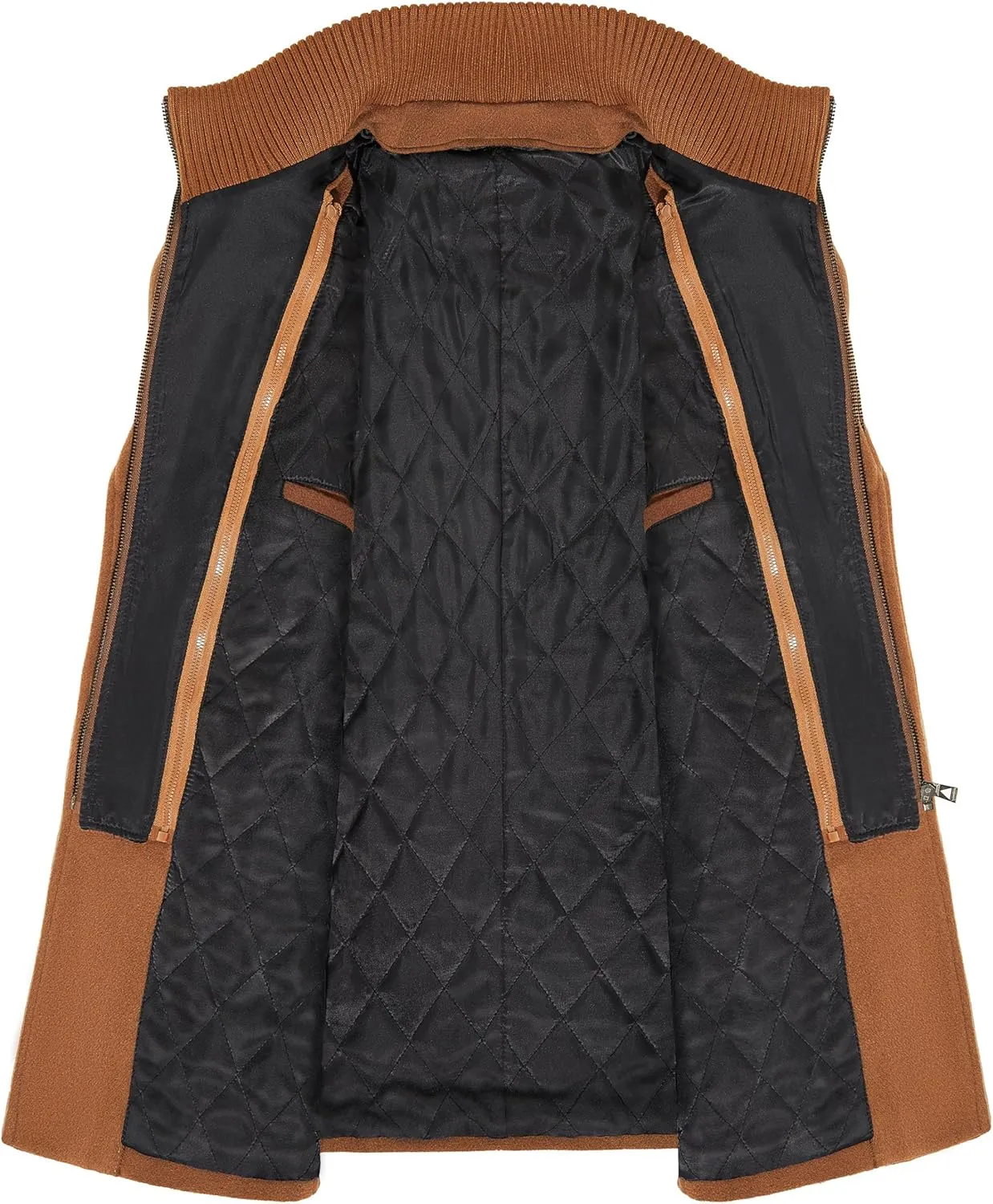 APTRO Men's Pea Coat Wool Jacket Windbreaker Single Breasted Winter Coat