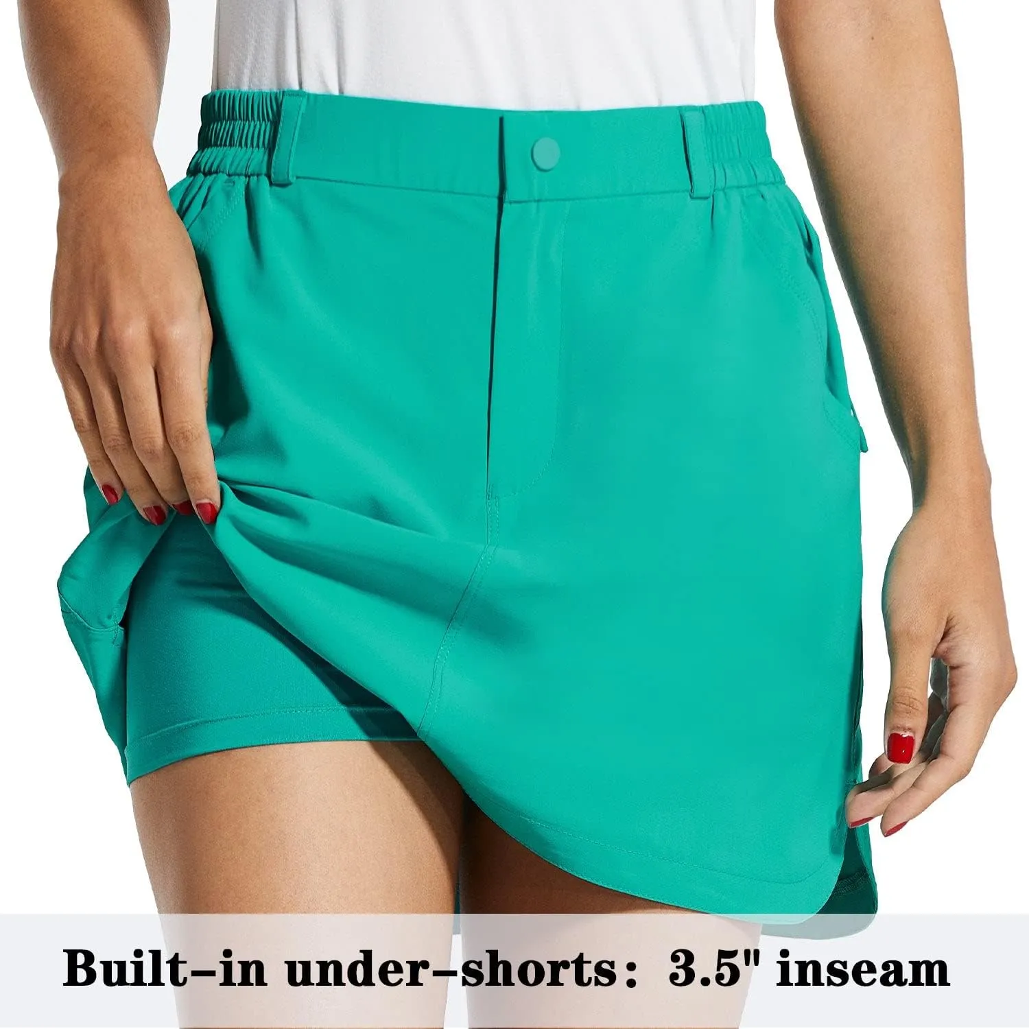 baleaf Women' Golf Skorts 4 Pockets 15" UPF 50  Athletic Skirt Quick Dry Lightweight for Tennis,Hiking,Everyday Casual