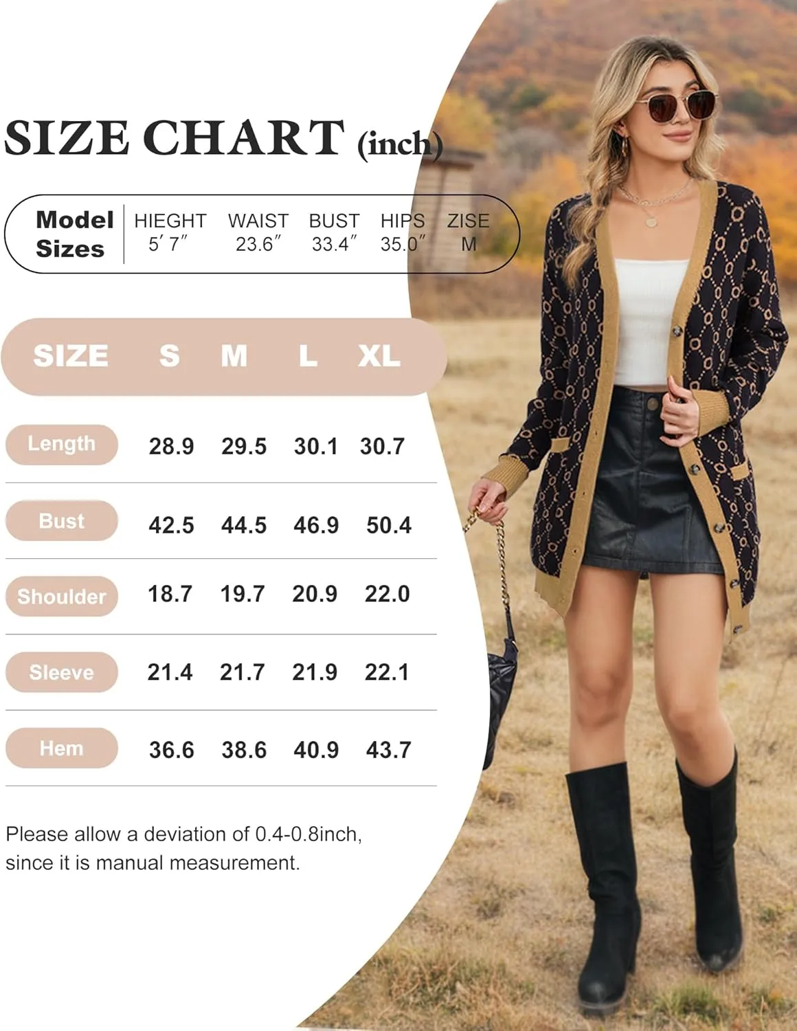 Bebonnie Women's Cozy Knit Long Sleeve Open Front Buttons Cardigan Sweater Outerwears Coats with Pocket
