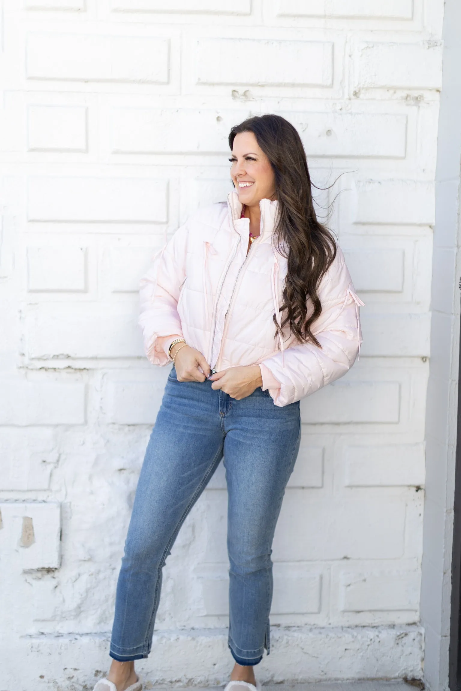 Blush Bow Puffer