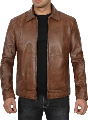 Brown Leather Jacket Men - Black Real Lambskin Mens Leather Jacket