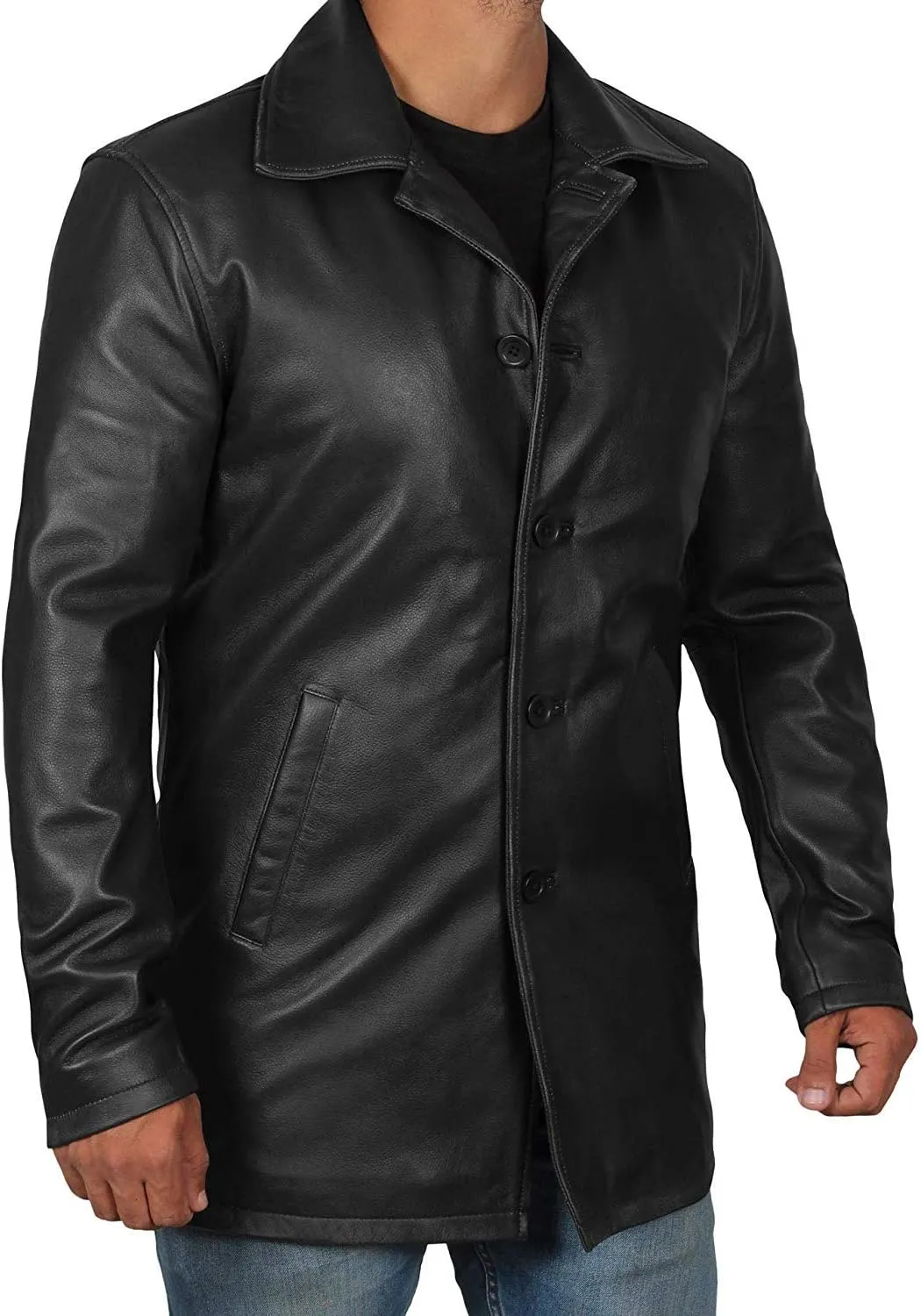 Brown Leather Jacket Men - Natural Distressed Leather Jackets for Men