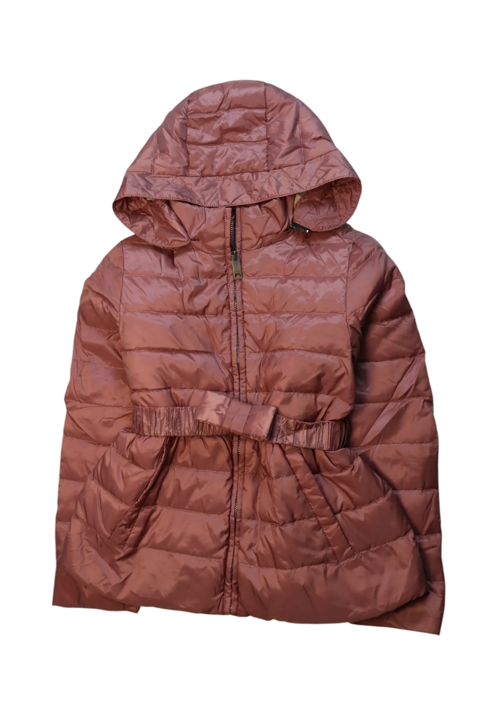 Burberry Quilted Hooded Puffer Coat - Size 8Y