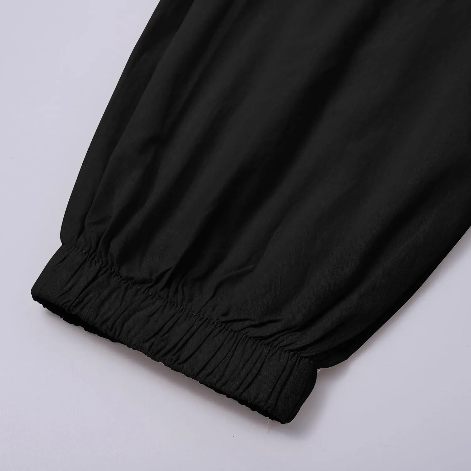 Casual Baggy Linen Harem Pants for Men Solid Elastic Waist Drawstring Joggers Flap Pockets Yoga Hippie Beach Lounge Trousers