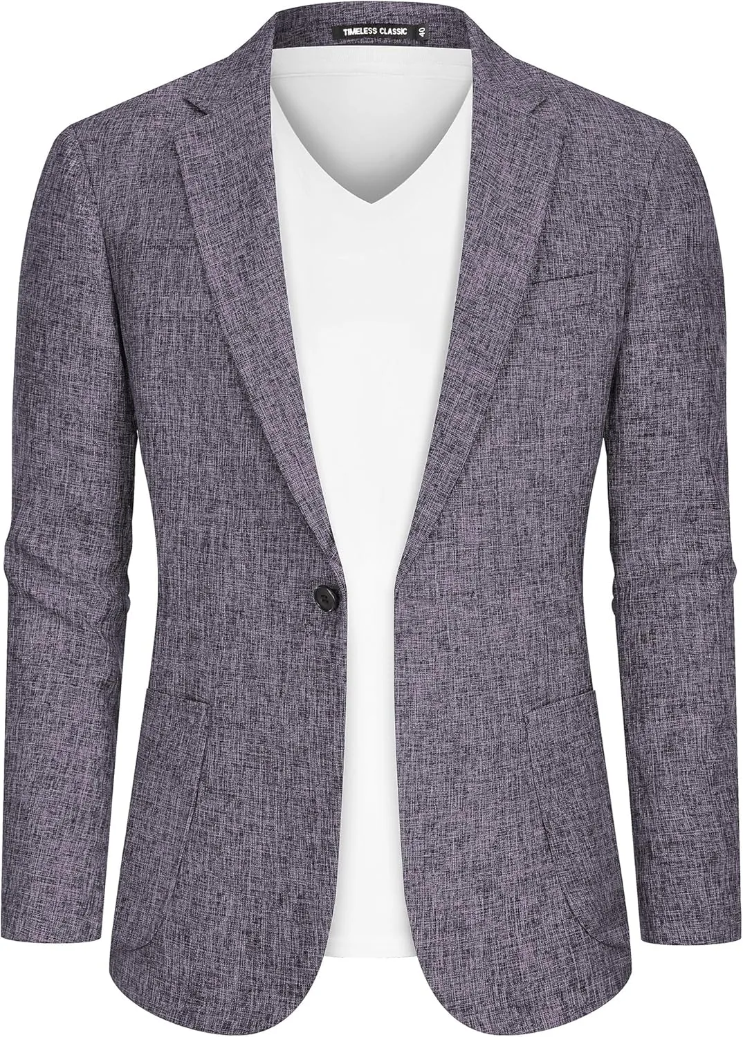 Casual Blazer for Men Linen Blazer Jacket Slim Fit Suit Jackets for Men Casual Blazer Sport Coat Linen Suits