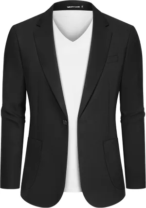 Casual Blazer for Men Linen Blazer Jacket Slim Fit Suit Jackets for Men Casual Blazer Sport Coat Linen Suits