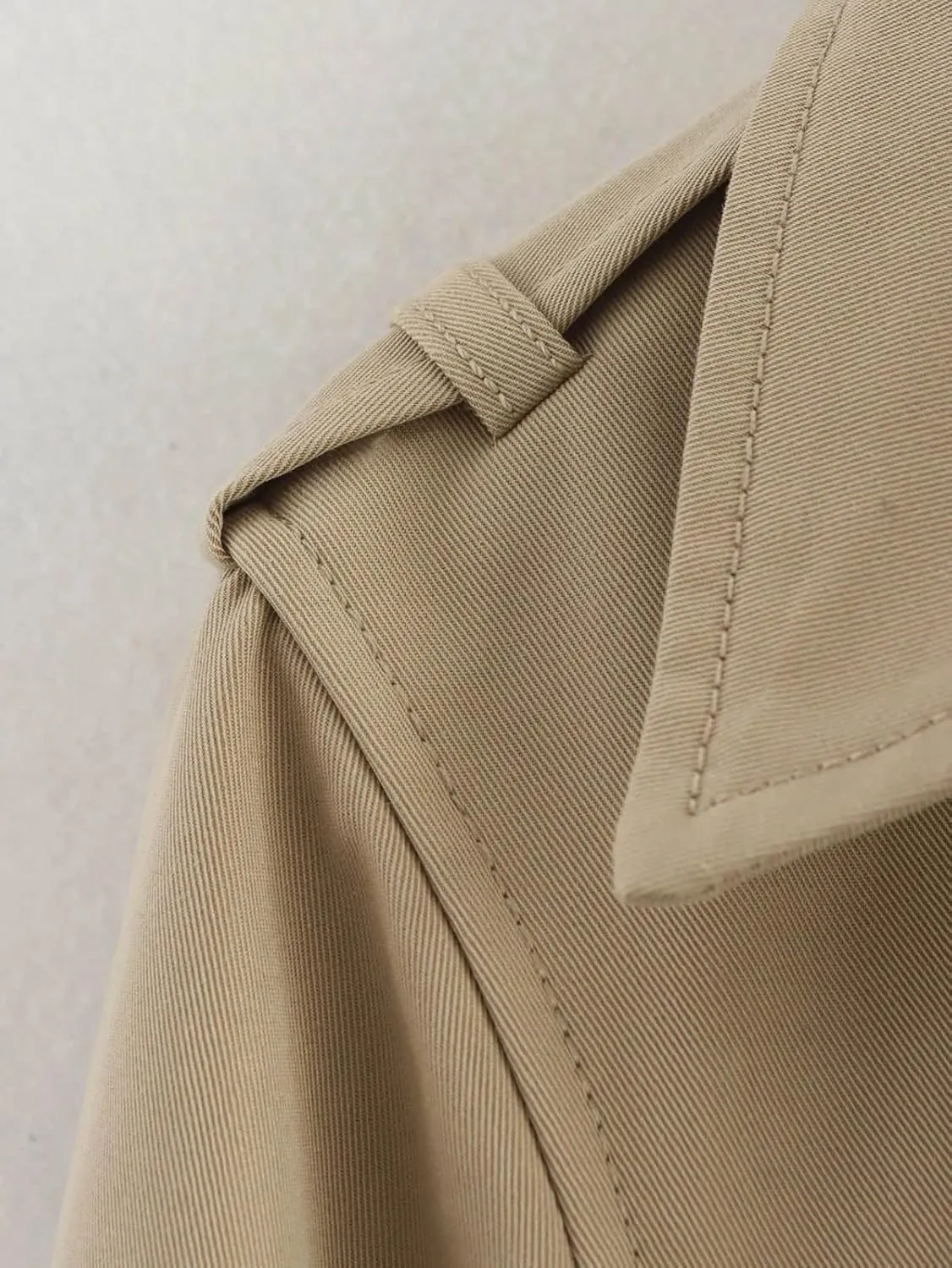 Casual Short Trench Coats for Women Crop Double Breasted Trench Coat Cropped Lapel Jacket Work Jackets Fashion Outwear