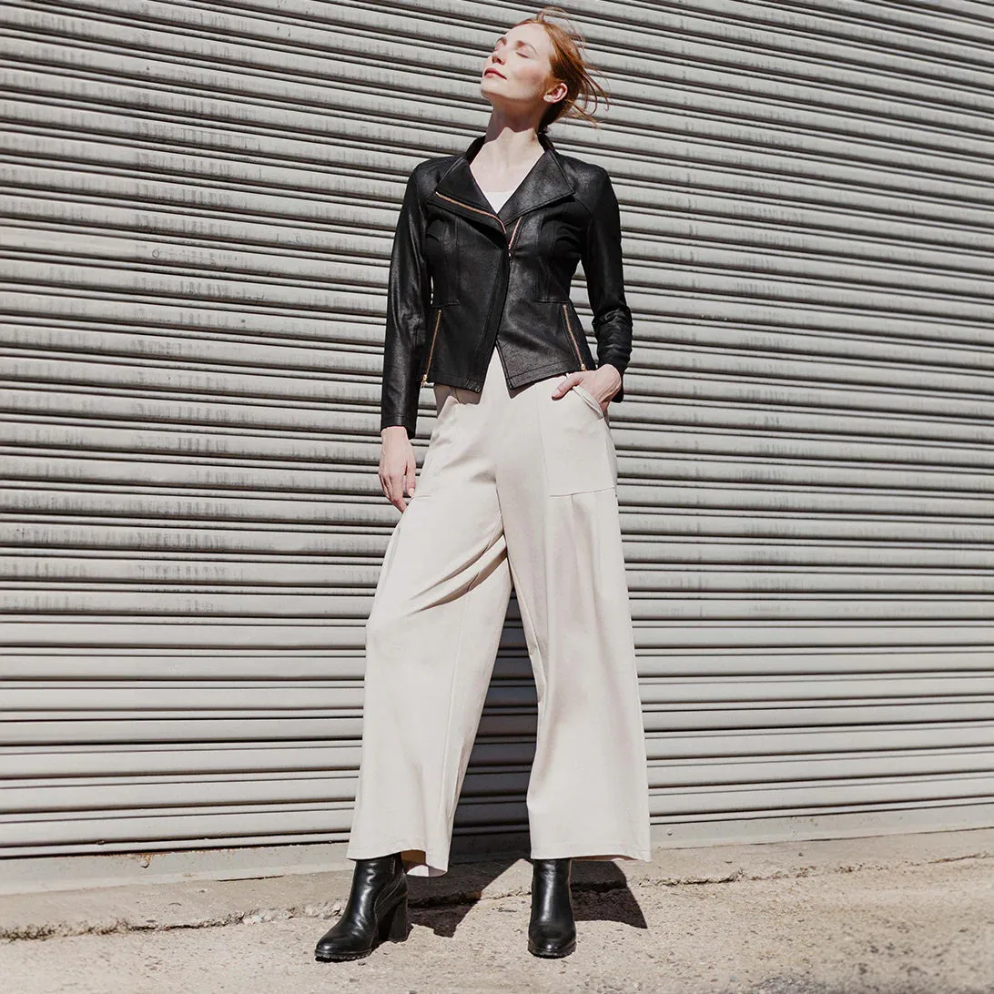 Clara Sunwoo, Liquid Leather, Signature Jacket in Black