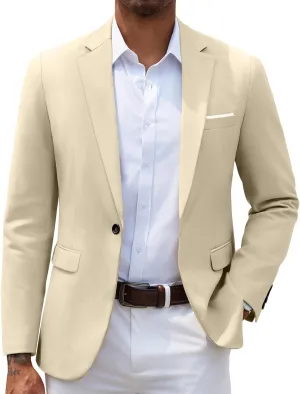 COOFANDY Men's Slim Fit Casual Blazers Lightweight Sport Coats One Button Suit Jackets