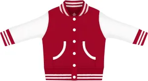 Creative Knitwear Varsity Bomber Jacket - Letterman Jacket - Game Day Baby Sweatshirt