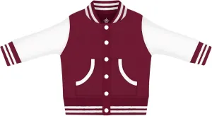 Creative Knitwear Varsity Bomber Jacket - Letterman Jacket - Game Day Baby Sweatshirt