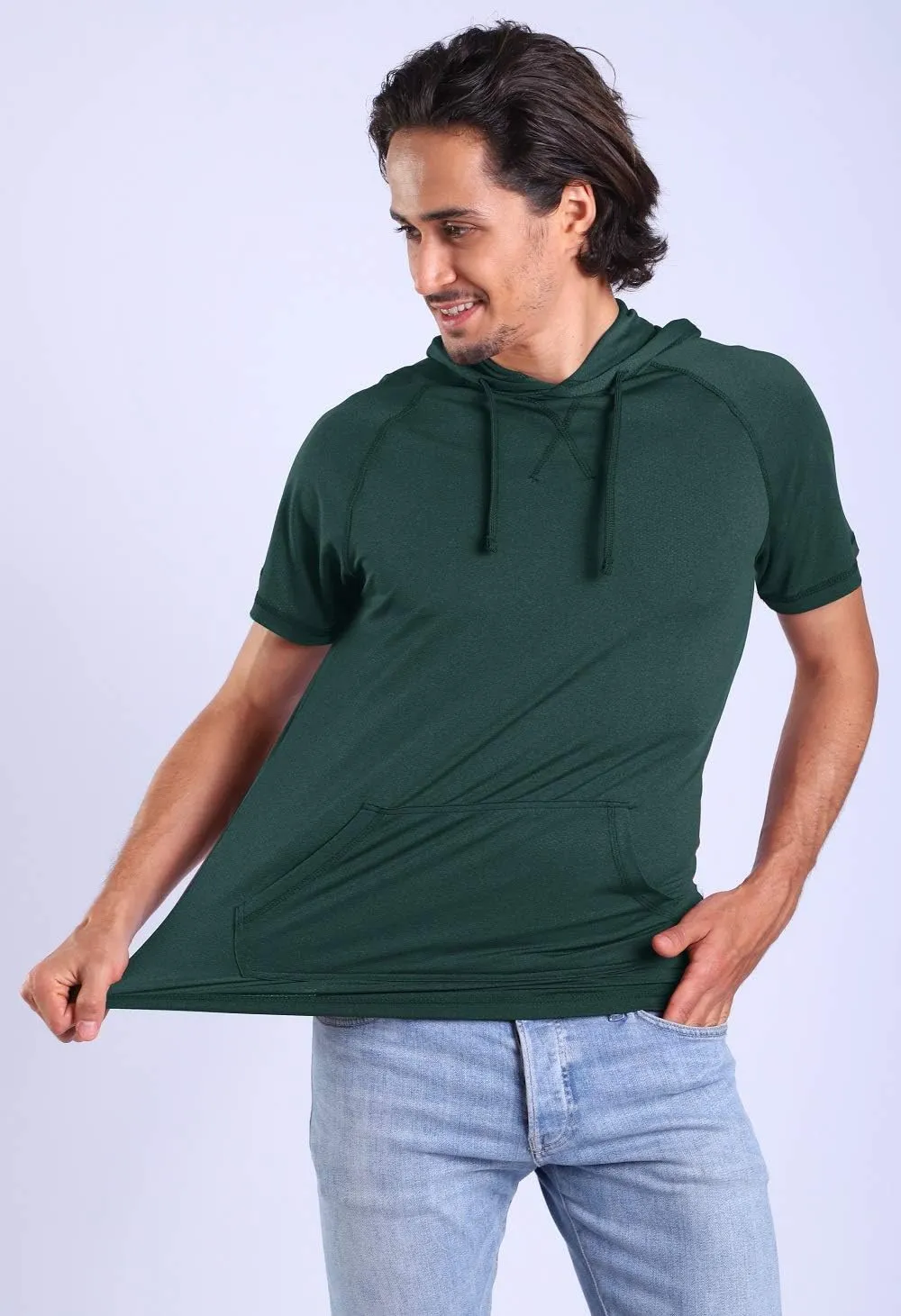 Facitisu Men Athletic Hoodies Workout Shirts Lightweight Sweatshirts Pullover Sport Hoody Fashion Hoodie Shirts