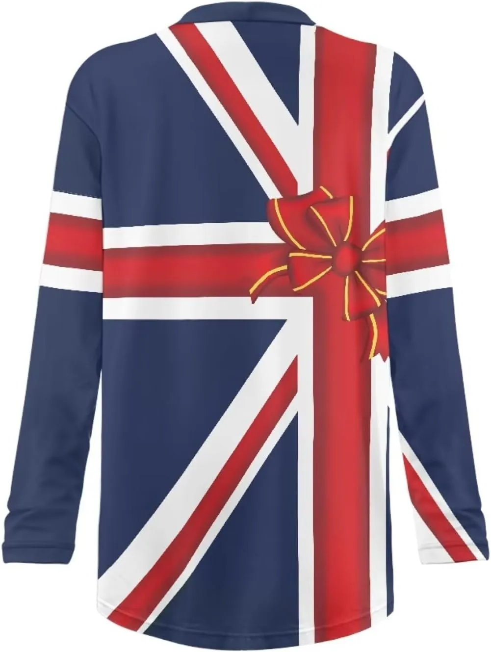 Forchrinse Christmas Santa Claus Cardigan for Women Causal Long Sleeve Open Front Cardigans Ugly Christmas Cardigan Sweater