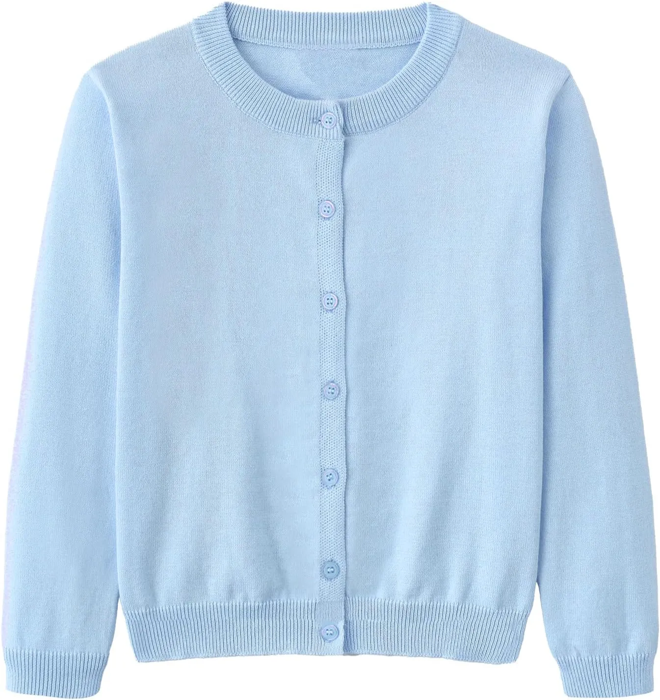 Girls Cardigan Sweater School Uniforms Toddler Long Sleeve Button Knit Solid Sweaters Tops