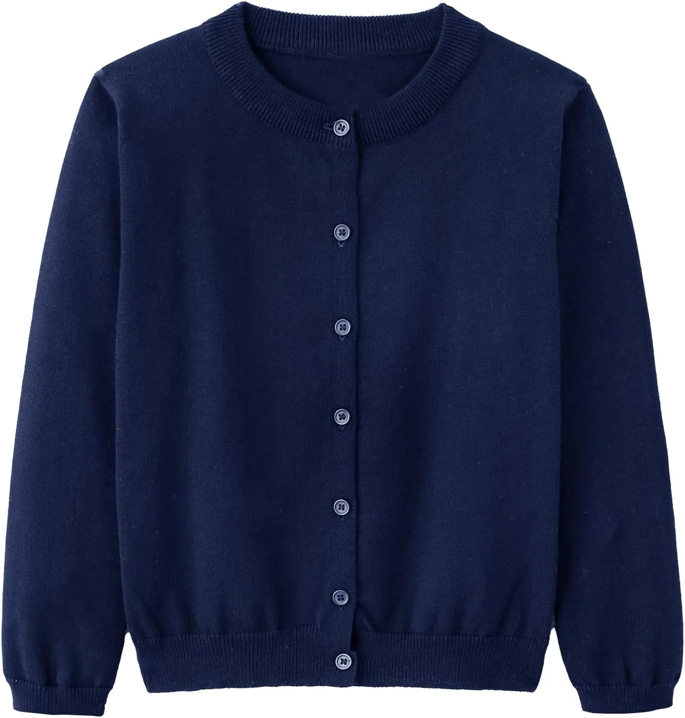 Girls Cardigan Sweater School Uniforms Toddler Long Sleeve Button Knit Solid Sweaters Tops