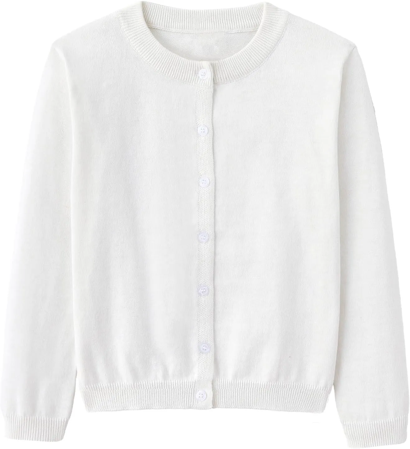 Girls Cardigan Sweater School Uniforms Toddler Long Sleeve Button Knit Solid Sweaters Tops