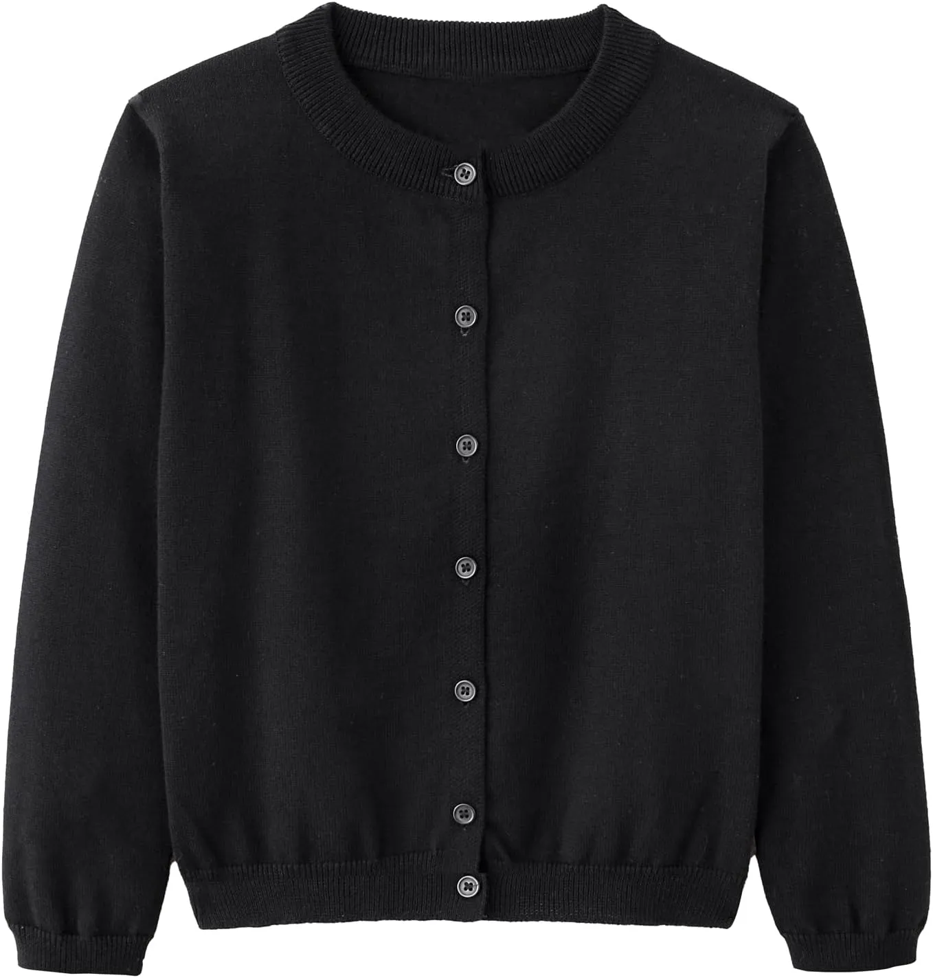Girls Cardigan Sweater School Uniforms Toddler Long Sleeve Button Knit Solid Sweaters Tops