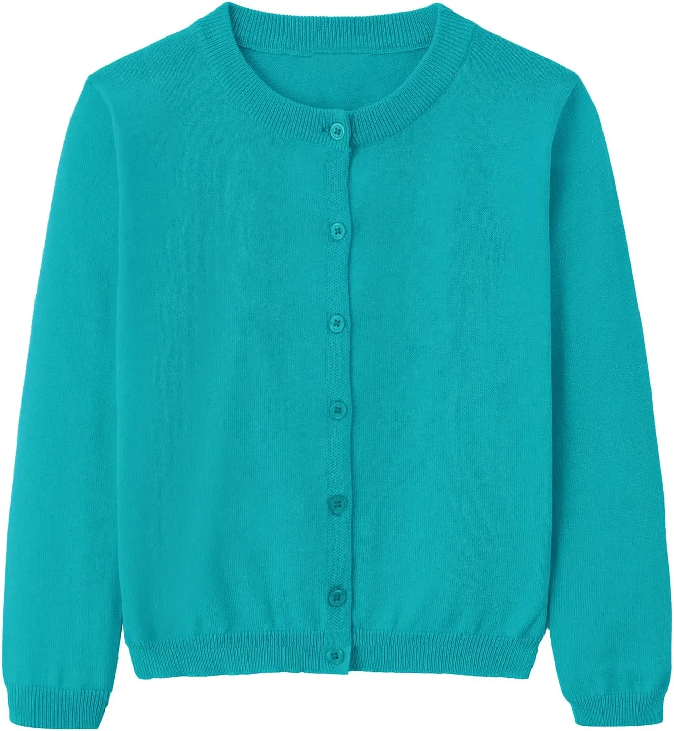 Girls Cardigan Sweater School Uniforms Toddler Long Sleeve Button Knit Solid Sweaters Tops