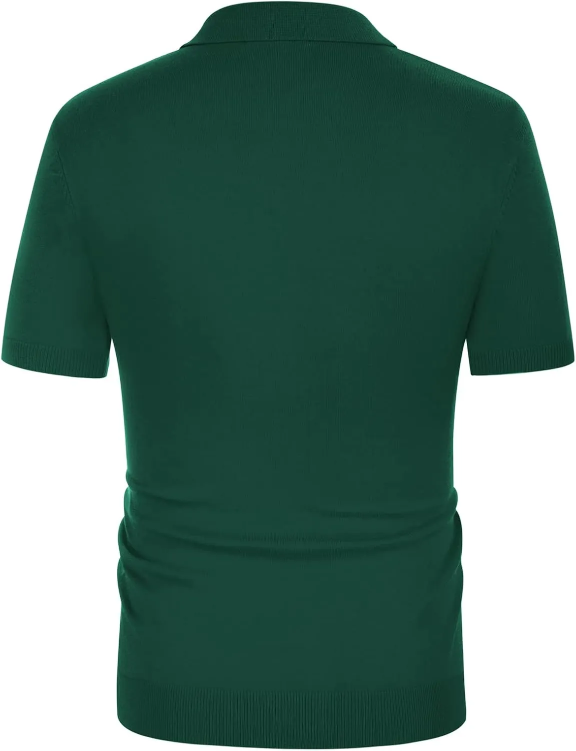 GRACE KARIN Men's Knit Polo Shirts Short Sleeve Texture Lightweight Golf Shirts Sweater