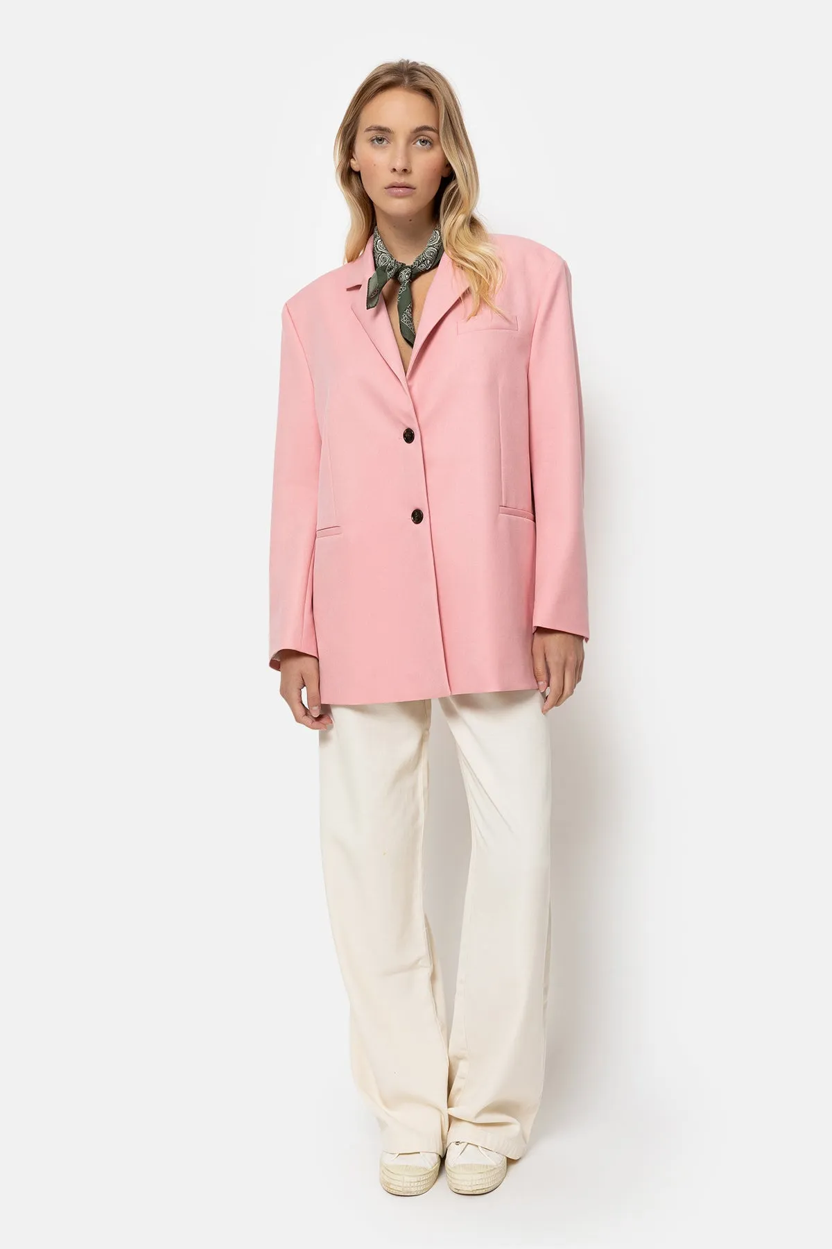 Julian Oversized Single Breasted Blazer | Pink