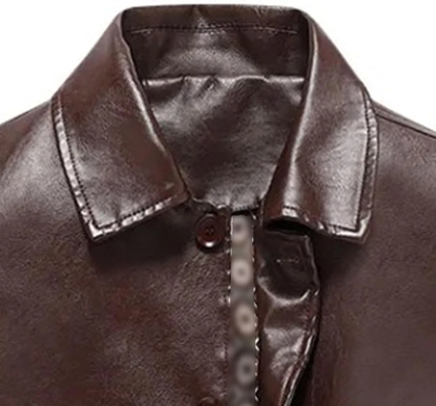 Lambskin Leather Car Coat for Men Turn-Down Collar Motorcycle Leather Jacket Lapel Motorcycle Leather Jackets