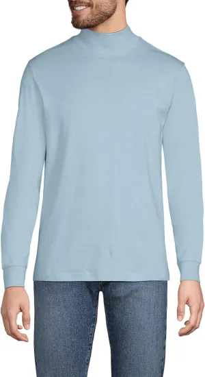 Lands' End Men's Super-T Cotton-Blend Mock Turtleneck Shirt