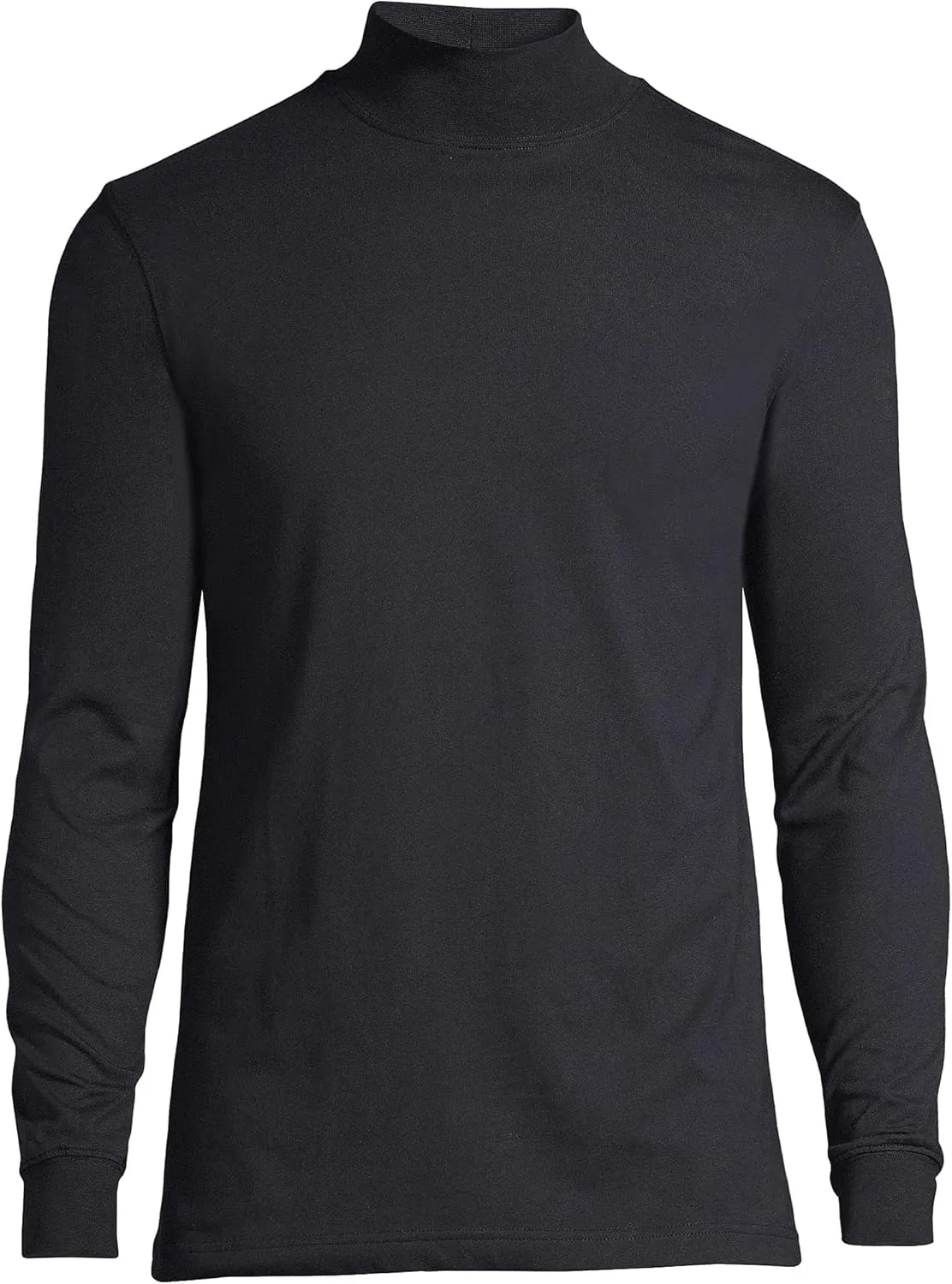 Lands' End Men's Super-T Cotton-Blend Mock Turtleneck Shirt