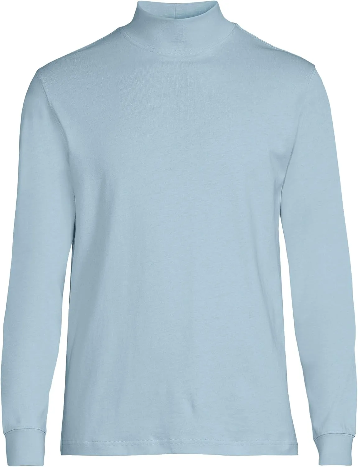 Lands' End Men's Super-T Cotton-Blend Mock Turtleneck Shirt