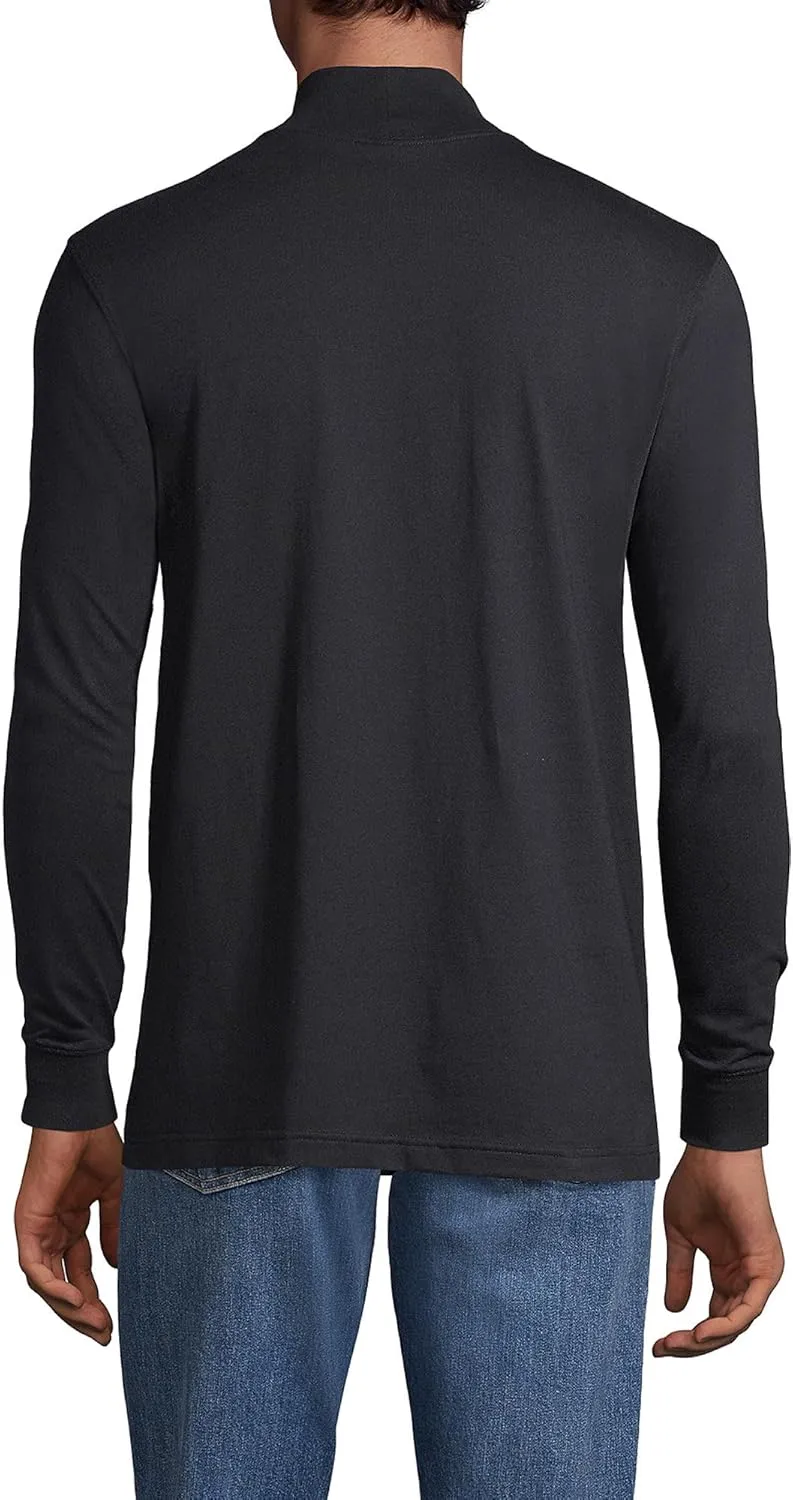 Lands' End Men's Super-T Cotton-Blend Mock Turtleneck Shirt