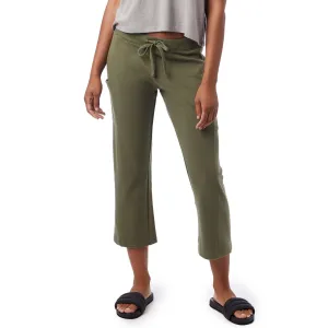 Lightweight French Terry Cropped Utility Pant (Army Green)