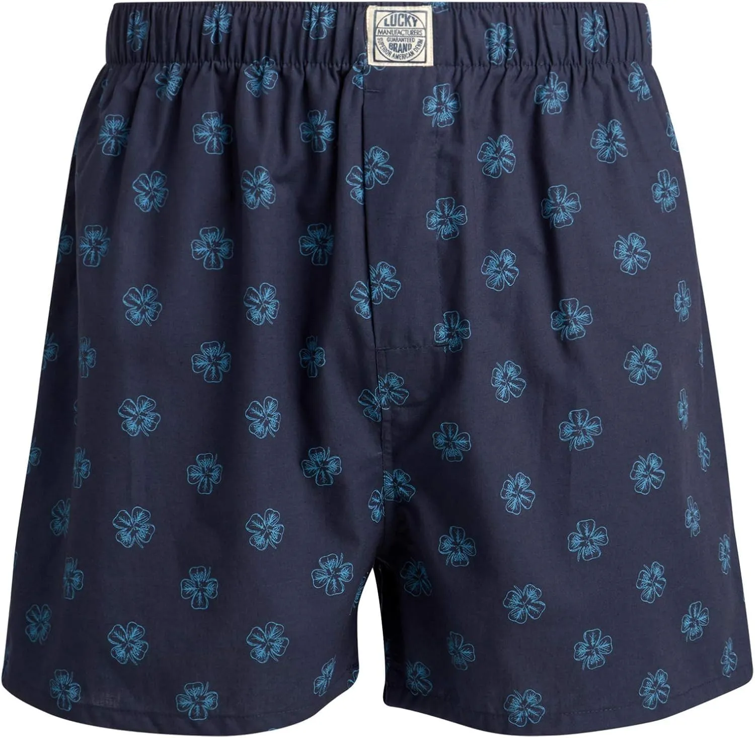 Lucky Brand Men's Boxer Shorts - 6 Pack Classic Cotton Woven Boxers for Men With Functional Fly, Relaxed Fit (Sizes: S-XXL)