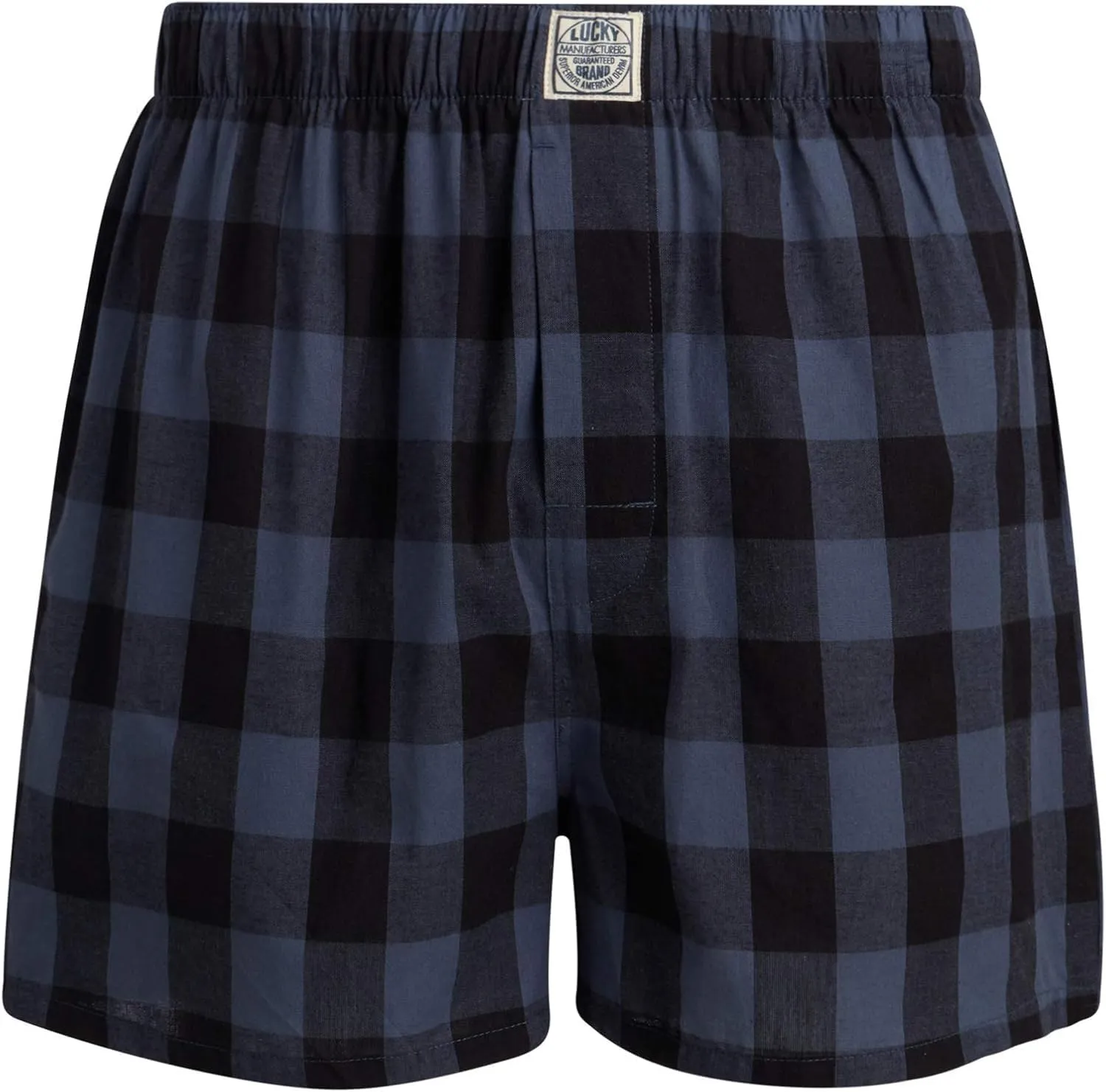 Lucky Brand Men's Boxer Shorts - 6 Pack Classic Cotton Woven Boxers for Men With Functional Fly, Relaxed Fit (Sizes: S-XXL)