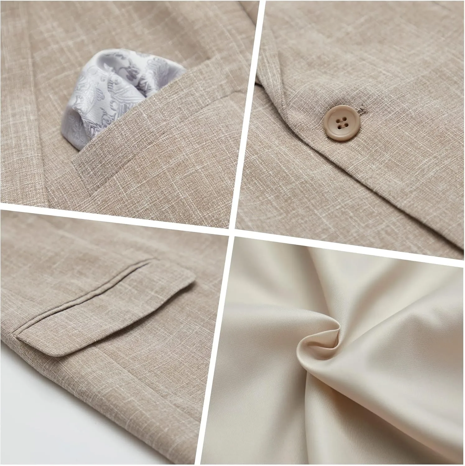 MAGE MALE Men's Slim Fit Blazer Jackets Suit One Button Lightweight Sport Coats Casual Blazer
