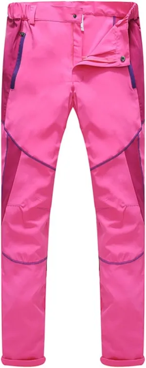 Mens Hiking Pants Waterproof Slim Fit Quick Dry Lightweight Athletic Fit Pants Outdoor Windbreaker Trousers Belts