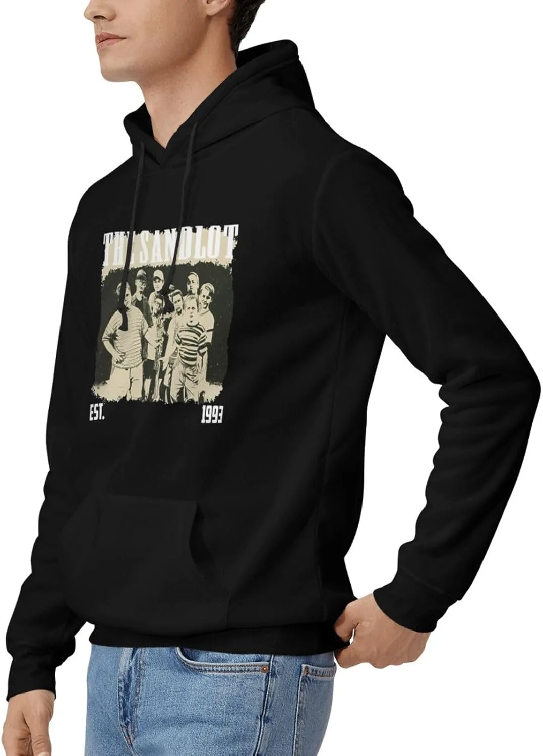 Mens Hooded Sweatshirt, Hooded Sportswear Shirts, Drawstring Pullover Hoodie