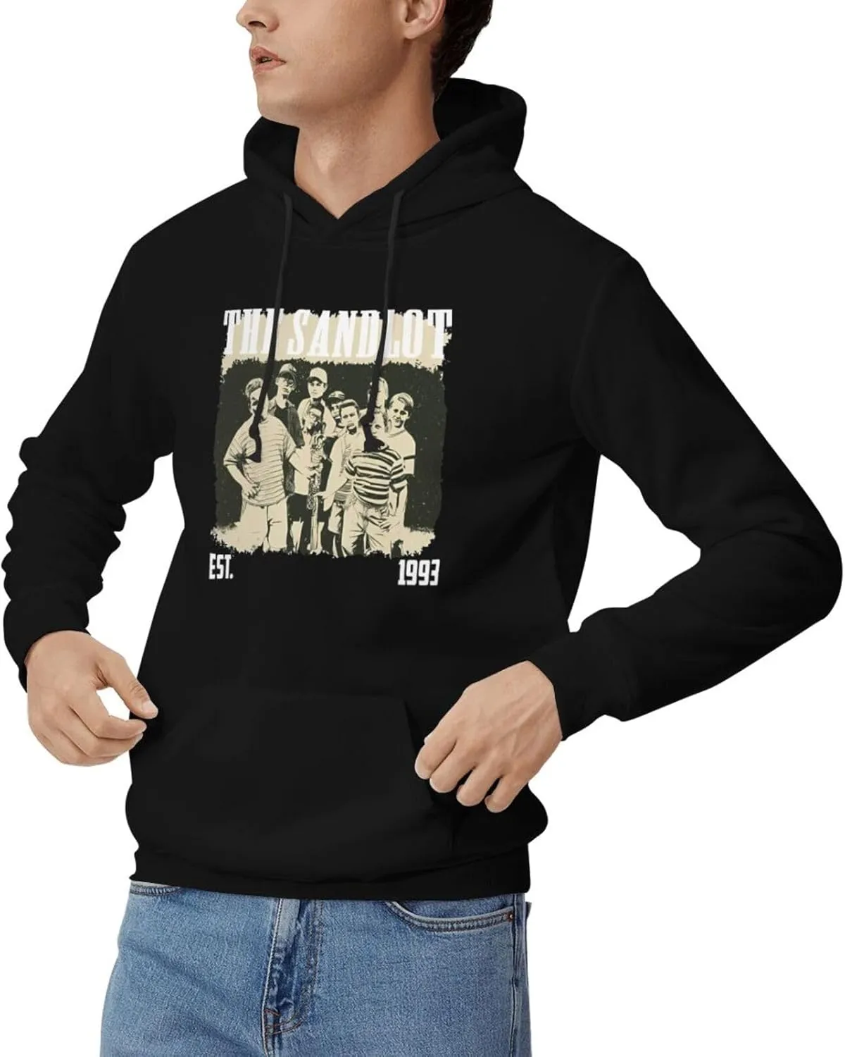 Mens Hooded Sweatshirt, Hooded Sportswear Shirts, Drawstring Pullover Hoodie