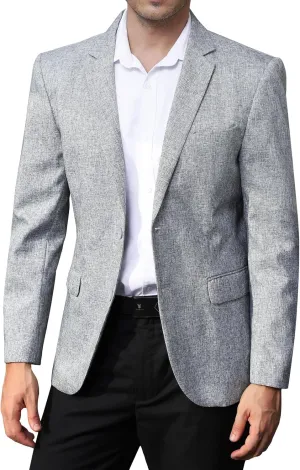 Men's Lightweight Casual Blazers Sport Coats Regular Fit Suit Blazer Jackets Two Button
