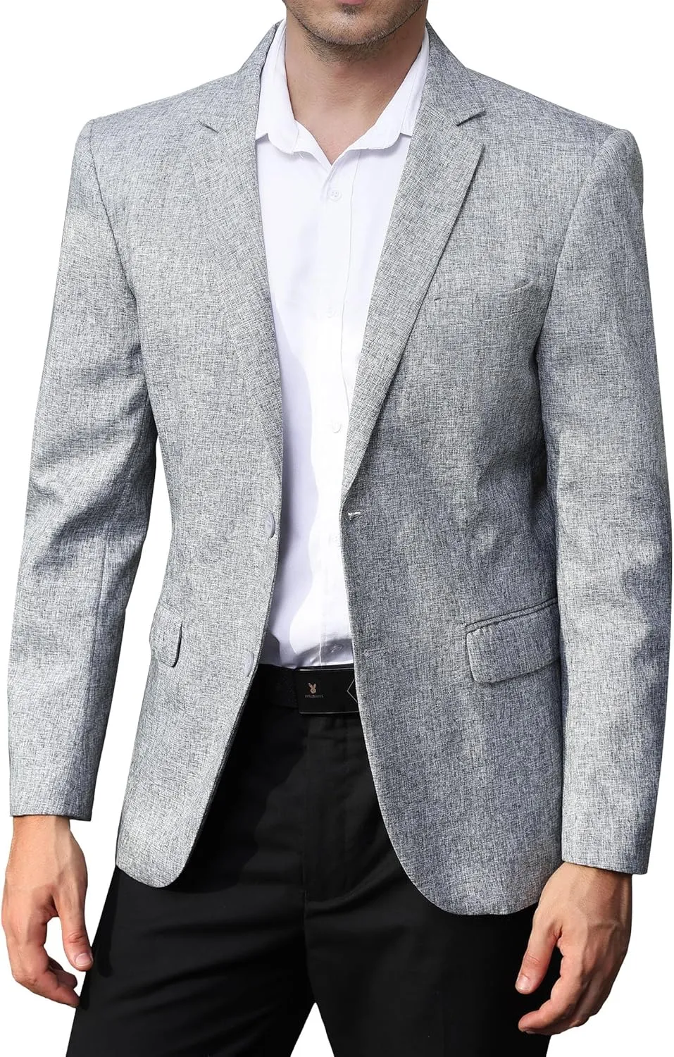 Men's Lightweight Casual Blazers Sport Coats Regular Fit Suit Blazer Jackets Two Button