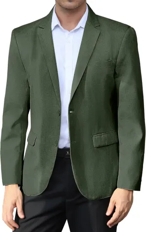 Men's Lightweight Casual Blazers Sport Coats Regular Fit Suit Blazer Jackets Two Button