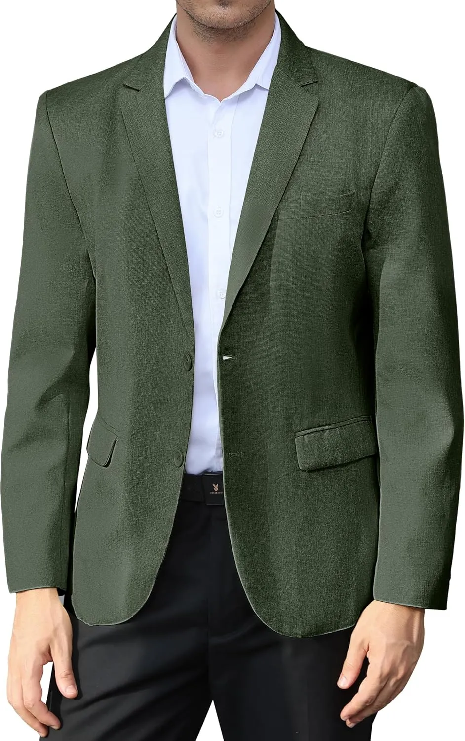Men's Lightweight Casual Blazers Sport Coats Regular Fit Suit Blazer Jackets Two Button