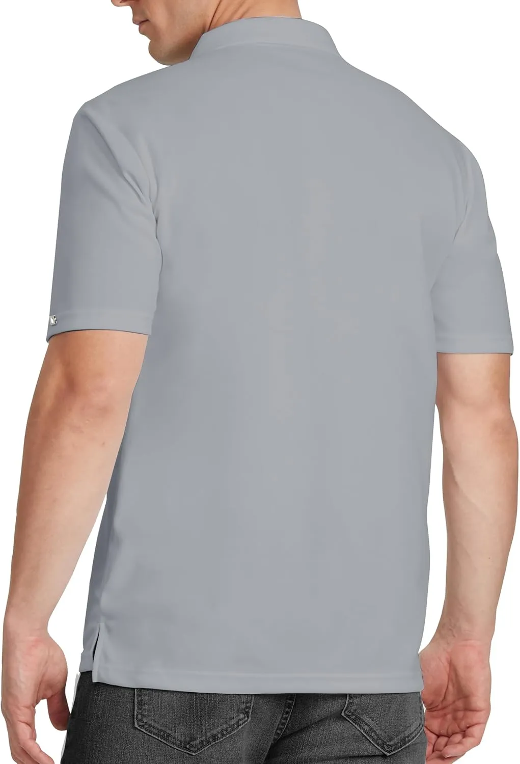 Men's Polo Shirt UPF 50  Tees Sun Shirts 1/4 Zip Up Golf Shirts Fishing Running Rash Guard T-Shirts Quick Dry