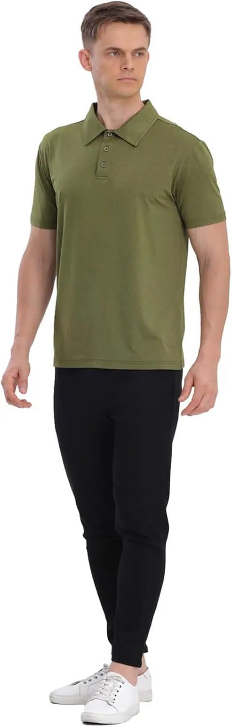 Mens Polo Shirts Short Sleeve,1 Pack/5 Pack Quick Dry Moisture Wicking Polos Workout Golf Shirts for Men