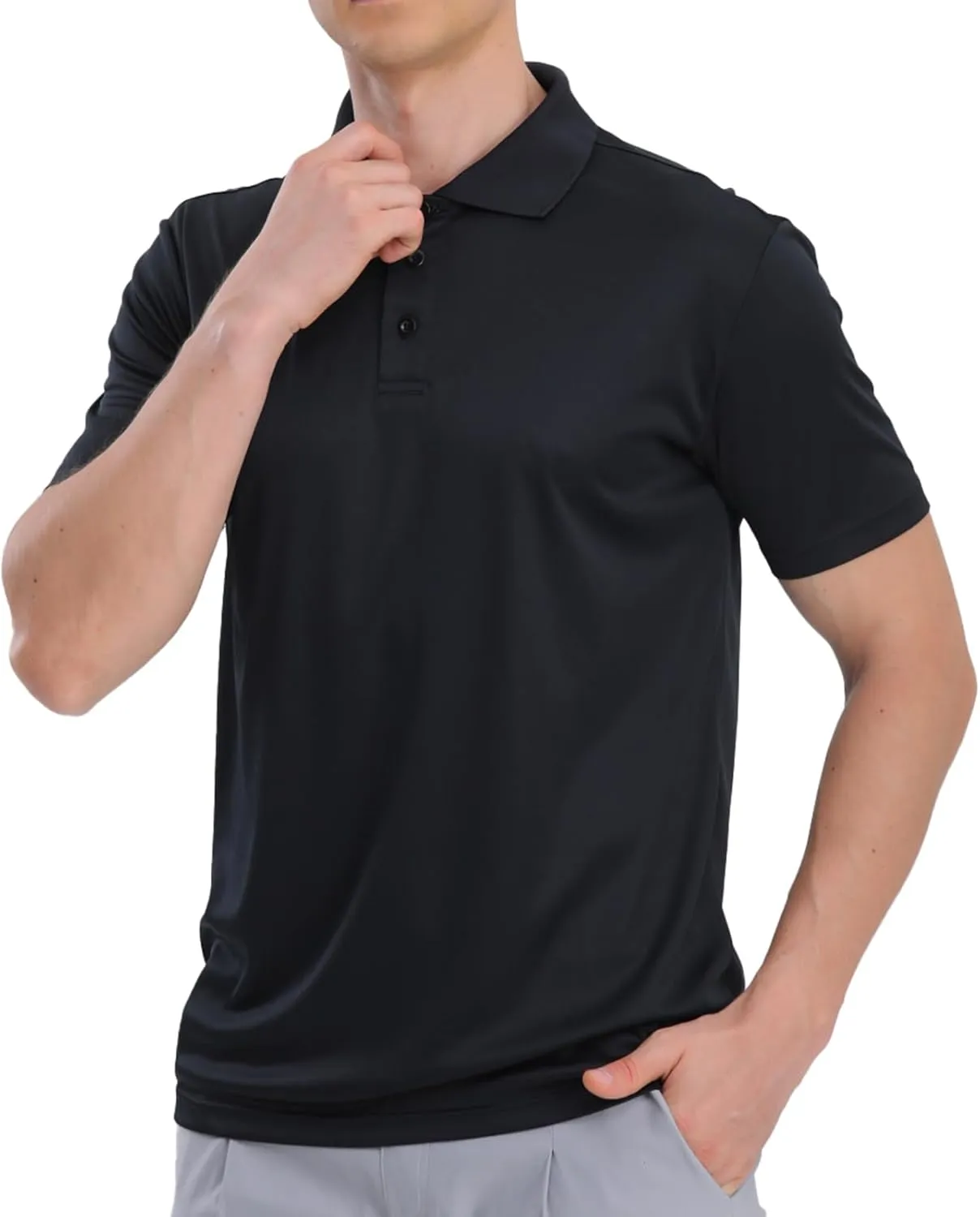 Mens Polo Shirts Short Sleeve,1 Pack/5 Pack Quick Dry Moisture Wicking Polos Workout Golf Shirts for Men